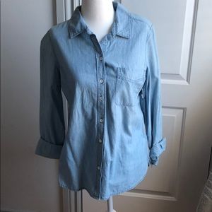 Jean button up shirt